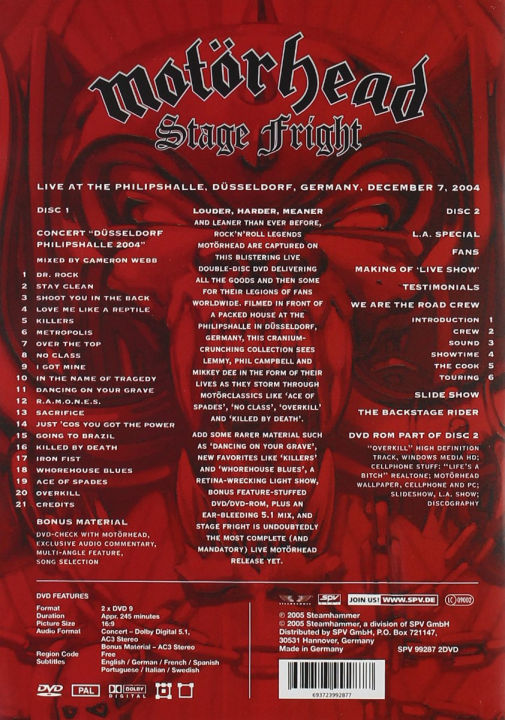 PostFactory | SPV: Motörhead - Stage Fright