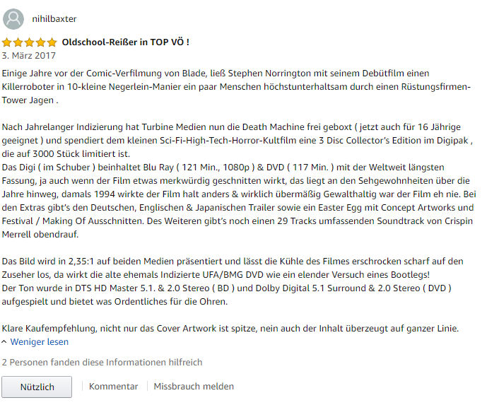 Amazon Rezension